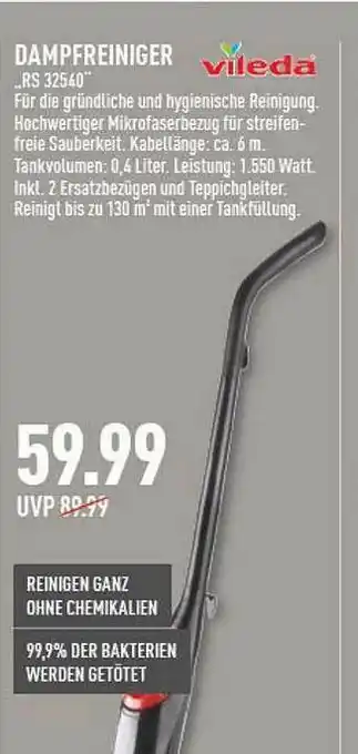 Marktkauf Dampfreiniger „rs 32540” Vileda Angebot