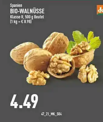 Marktkauf Spanien Bio-walnüsse Angebot