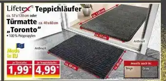 Norma Lifetex Teppichläufer Oder Türmatte „toronto” Angebot