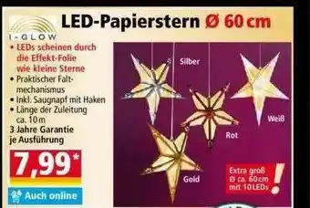 Norma Led-papierstern I-glow Angebot