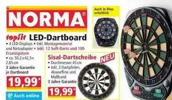 Norma Led Dartboard Sisal-dartscheibe Angebot