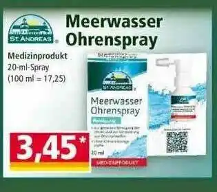 Norma Meerwasser Ohrenspray Angebot