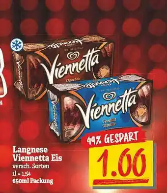 NP Discount Langnese Viennetta Eis Angebot