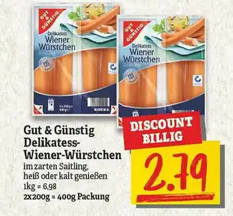 NP Discount Gut & Günstig Delikatess-wiener-würstchen Angebot