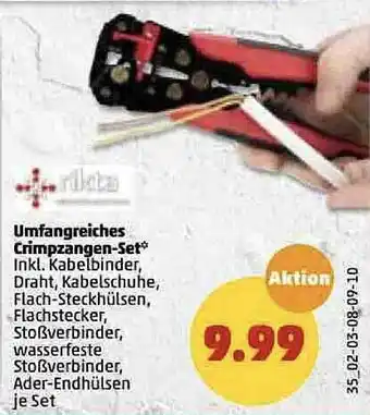 PENNY Umfangreiches Crimpzangen-set Angebot