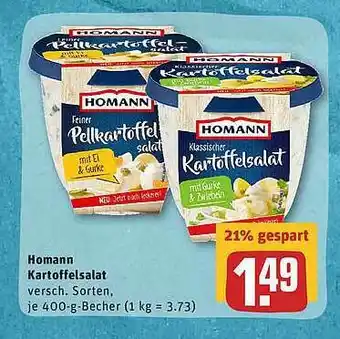 REWE Homann Kartoffelsalat Angebot