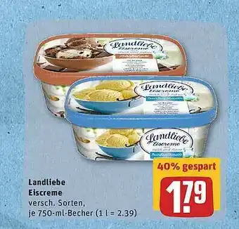 REWE Landliebe Eiscreme Angebot