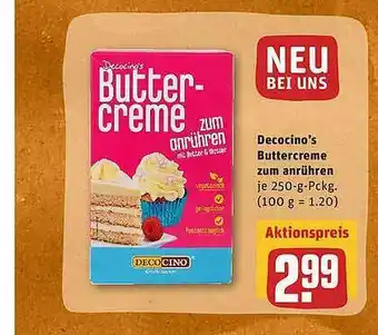 REWE Decocino's Buttercreme Zum Anrühren Angebot