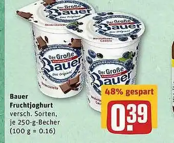 REWE Bauer Fruchtjoghurt Angebot