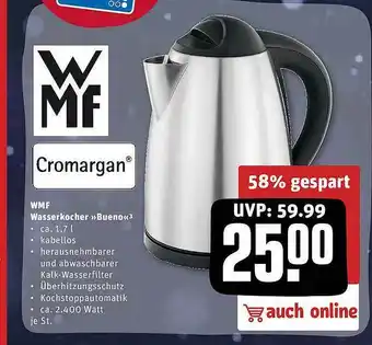 REWE Wmf Cromargan Wasserkocher Bueno Angebot