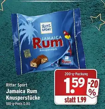 Wasgau Ritter Sport Jamaica Rum Knusperstücke Angebot