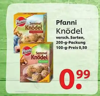 Wasgau Pfanni Knödel Angebot