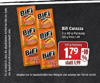 Wasgau Bifi Carazza Angebot