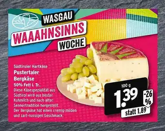 Wasgau Pustertaler Bergkäse Angebot