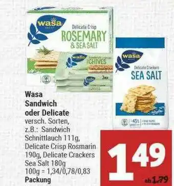 Marktkauf Wasa Sandwich Oder Delicate Angebot