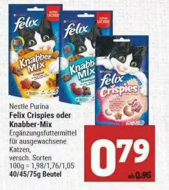 Marktkauf Nestle Purina Felix Crispies Oder Knabber-mix Angebot