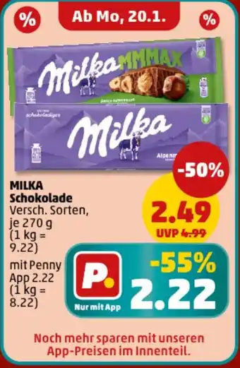 PENNY MILKA Schokolade Angebot