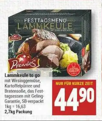 Marktkauf Lammkeule To Go Premios Angebot