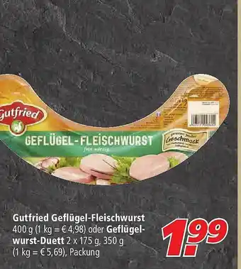 Marktkauf Gutfried Geflügel-fleischwurst Oder Geflügel-wurst-duett Angebot