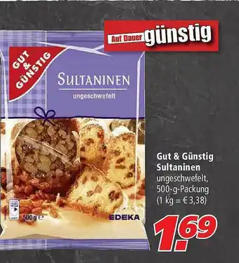 Marktkauf Gut & Günstig Sultaninen Angebot