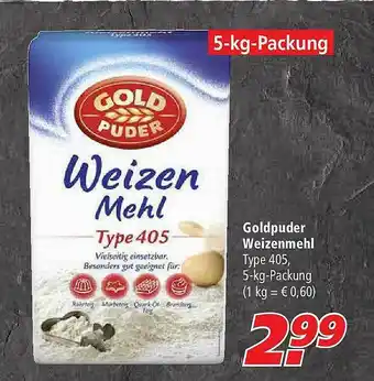 Marktkauf Goldpuder Weizenmehl Angebot