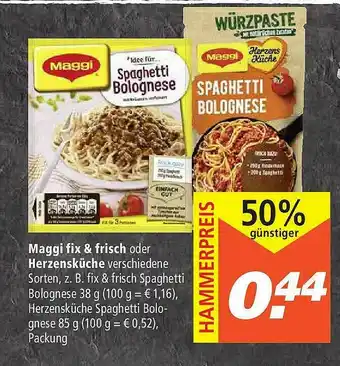 Marktkauf Maggi Fix & Frisch Oder Herzensküche Angebot