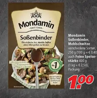 Marktkauf Mondamin Soßenbinder Mehlschwitze Angebot