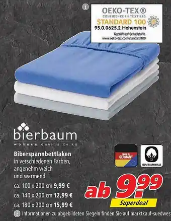 Marktkauf Bierbaum Biberspannbettlaken Angebot