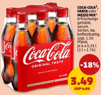 PENNY COCA-COLA, FANTA oder MEZZO MIX Angebot