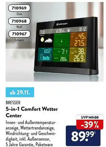 Aldi Nord Bresser 5in1 Comfort Wetter Center Angebot