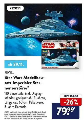 Aldi Nord Revell Star Wars Modellbausatz Imperialer Sternenzerstörer Angebot