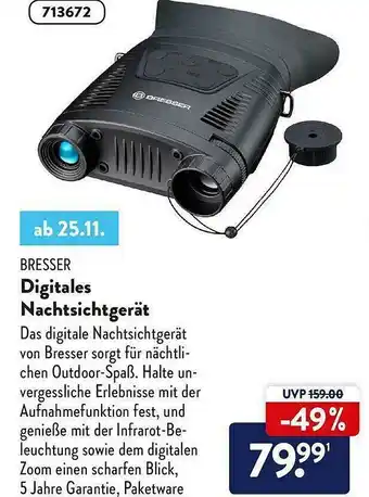 Aldi Nord Bresser Digitales Nachtsichtgerät Angebot