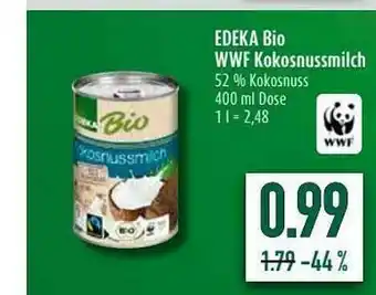 diska Edeka Bio Wwf Kokosnussmilch Angebot