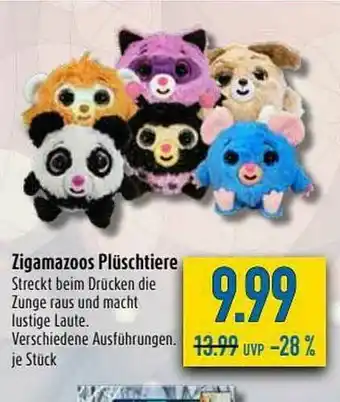 diska Zigamazoos Plüschtiere Angebot