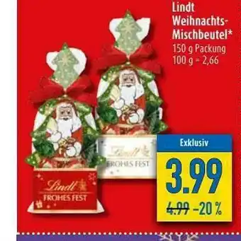 diska Lindt Weihnachts-mischbeutel Angebot