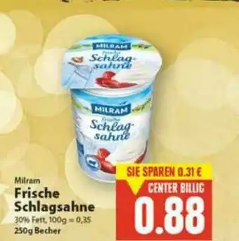 E-Center Milram Frische Schlagsahne Angebot