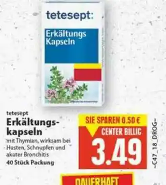 E-Center Tetesept Erkältungskapseln Angebot