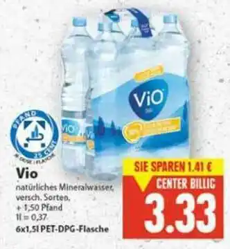 E-Center Vio Natürliches Mineralwasser Angebot