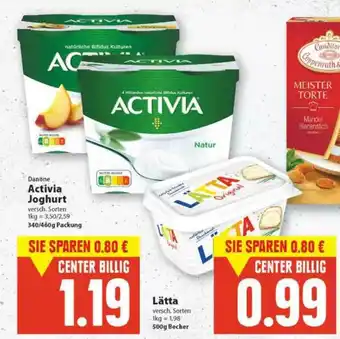 E-Center Danone Activia Joghurt Oder Lätta Angebot