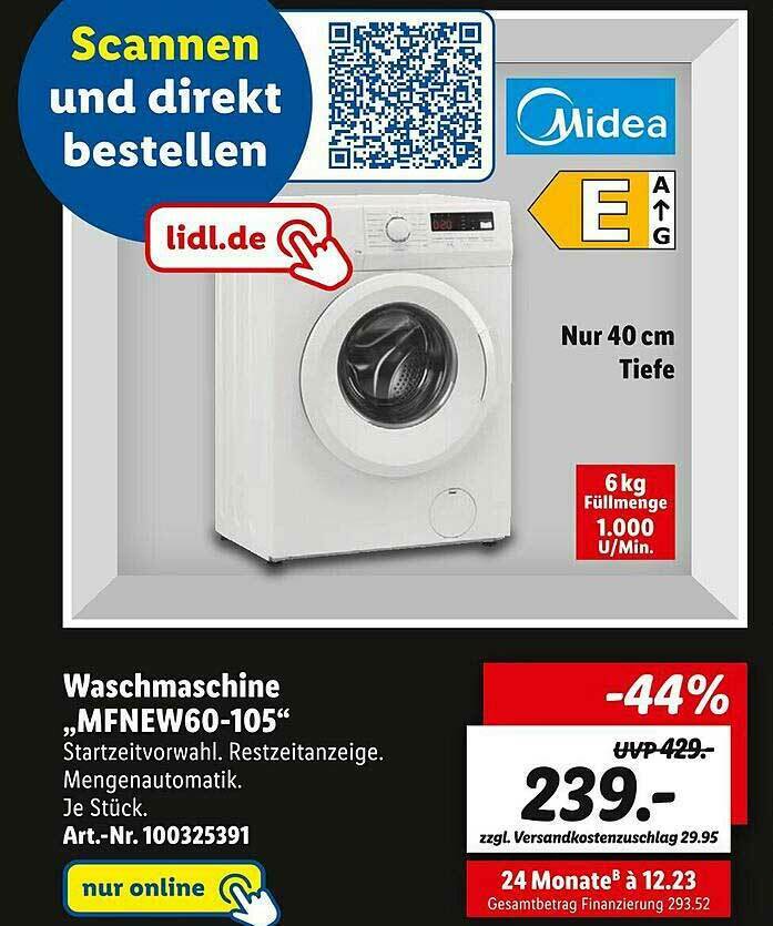 Waschmaschine „mfnew60105” Angebot bei Lidl