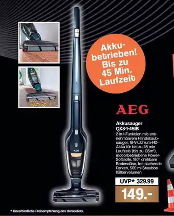 Famila Nord Ost Aeg Akkusauger Qx8-1-45ib Angebot