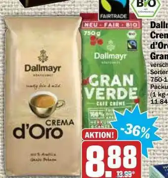 Hit Dallmayr Crema D'oro Grama Angebot