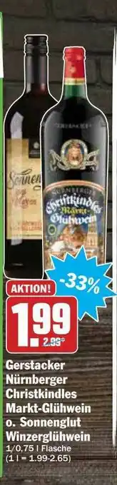 Hit Gerstacker Nürnberger Christkindles Markt-glühwein Oder Sonnenglut Winzerglühwein Angebot