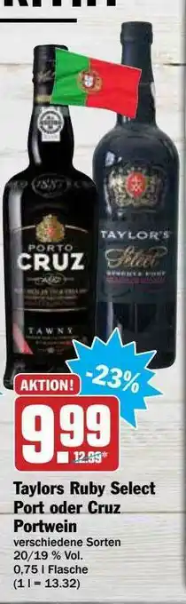 Hit Taylors Ruby Select Port Oder Cruz Portwein Angebot