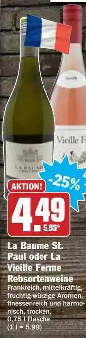 Hit La Baume St Paul Oder La Vieille Ferme Rebsortenweine Angebot