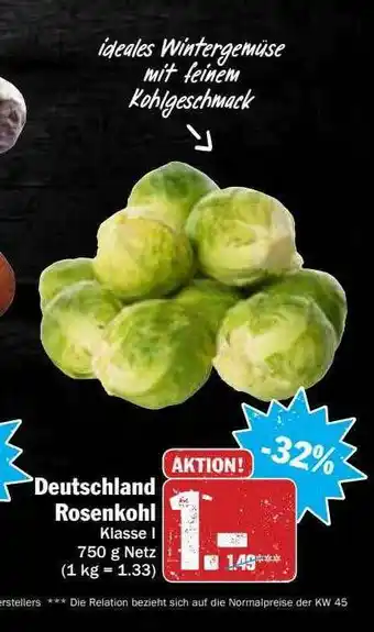 Hit Deutschland Rosenkohl Angebot