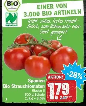 Hit Spanien Bio Strauchtomaten Angebot