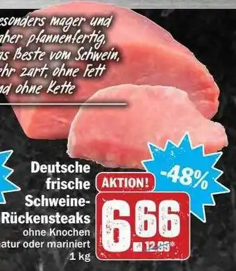 Hit Deutsche Frischee Schweine-rückensteaks Angebot