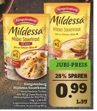 Marktkauf Hengstenberg Mildessa Sauerkraut Angebot