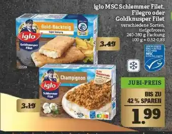 Marktkauf Iglo Msc Schlemmer Filet Filegro Oder Goldknusper Filet Angebot